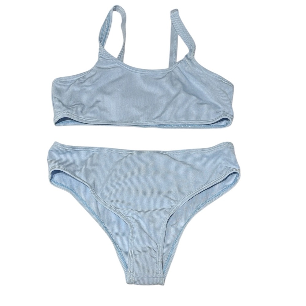 Light Flaws Light Blue Ribbed Girls 2 Piece Swim Set From Amazon 160 (US 14-16Y)